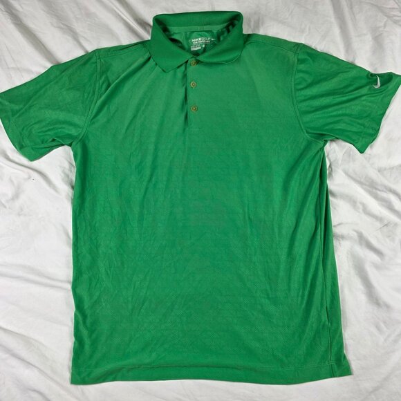 Nike Golf Tour Performance Mens Medium Green Polo Shirt Dri Fit Golf Activewear - Picture 1 of 10